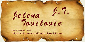 Jelena Tovilović vizit kartica